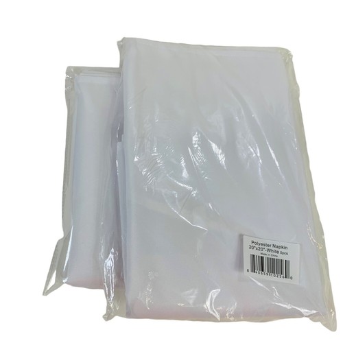 White Cloth Dinner Napkins Set 20 Washables 20x20 Home Parties Wedding Catering - Picture 4 of 7