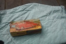 Tin Friction MInister Delux Car Boxed RED