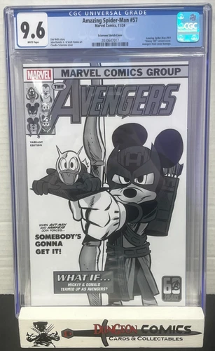The Amazing Spider-Man # 57 B&W 1:100 Disney Variant CGC 9.6 Marvel 2024 [GC23]