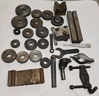 Lot Of Metal Lathe Parts Tools Machinist Tooling Gears Holders Slater