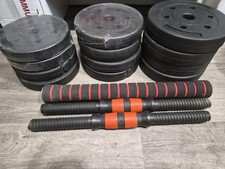 Adjustable Dumbbell & Barbell Set – 20kg Plate Set with Bars | Home Gym Weight