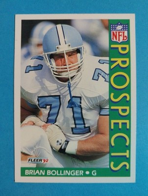 1992 Fleer NFL Prospects Brian Bollinger RC #433 North Carolina 