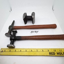 Preowned Auto Body Bumping Hammer And Spot Pick W Dolly - Clean Starter Set