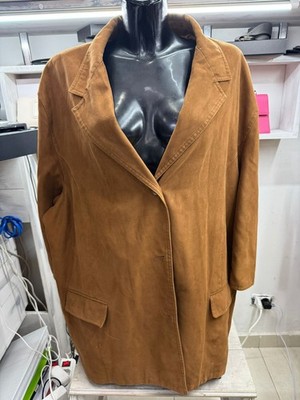 Jacke Mantel TOP LINE Damen Leder Farbe Camel Größe 59 Code AM275