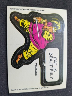1976 Topps Marvel Comic Book Heroes Stickers NNO Volstagg (VG/EX)