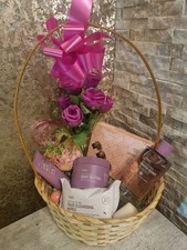 Valentines m&s spa hamper chocs candle spa bouquet gift basket Spa silk flowers 