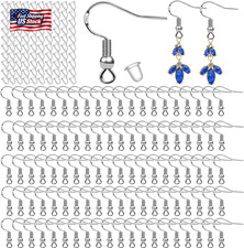 100 PCS/50 Pairs 925 Sterling Silver Earring Hooks Fish Hook Ear Wires French Wi