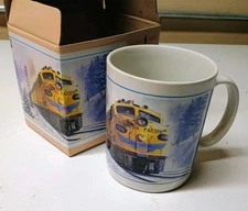 Leanin' Tree Union Pacific Streamliner Coffee Cup Mug New In Box