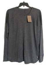 Mens Nike Yoga Dri-Fit Training Grey Long Sleeve Shirt Athletic New Size XL 85