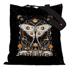 YeiHe Goth Witchy Cottagecore Luna Moth Mushroom Tote Bag One Size, Buzdbt-3 