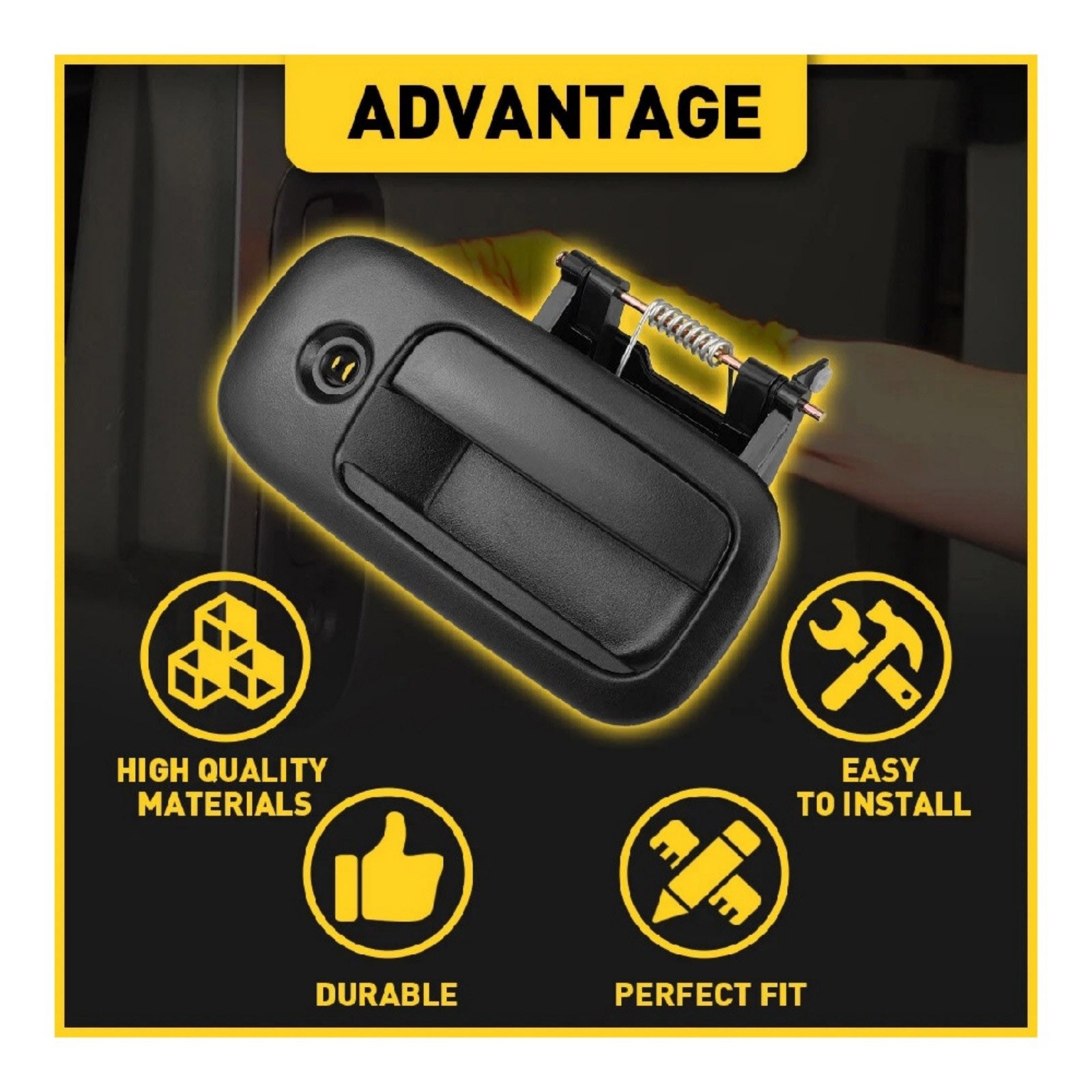 Right Rear Outside Door Handle for Chevy Express Van 1500 2500 3500 Models thumbnail 10