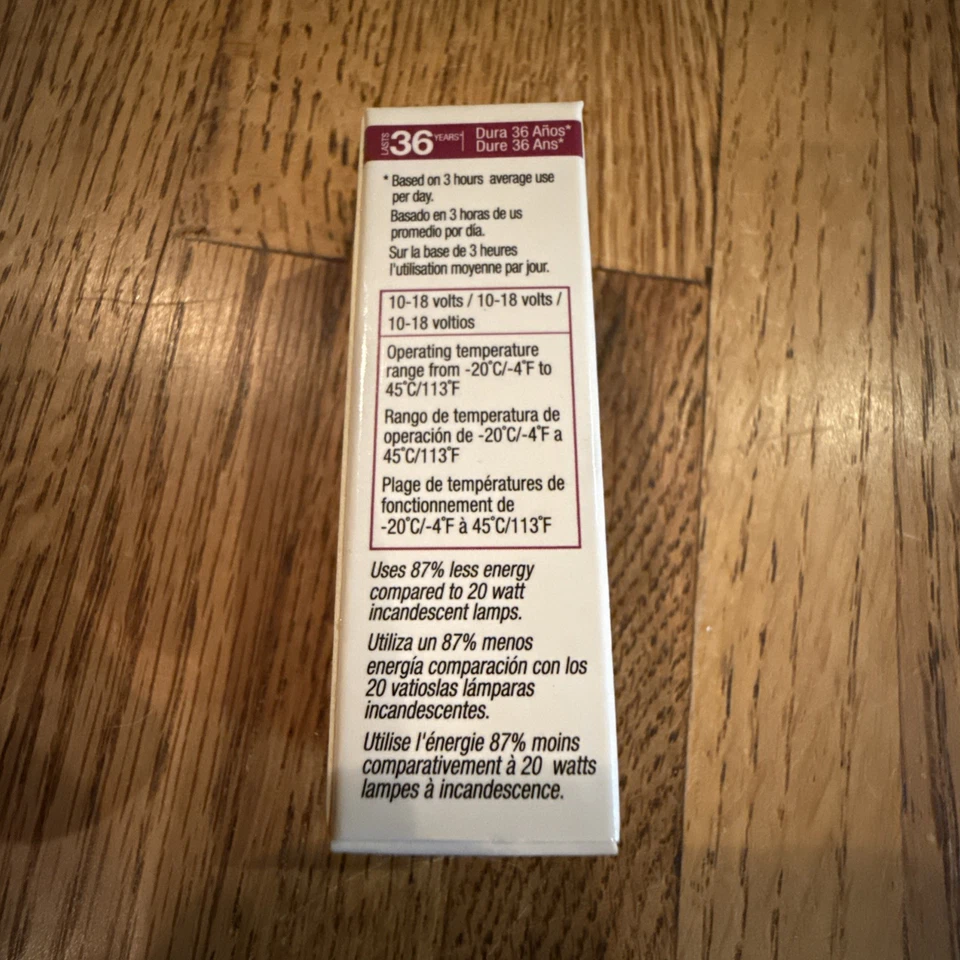 Halco ProLED #80777 3155/2.5w/LED Bi 2-Pin  Warm White 10-18v wedge base - Image 3 of 4