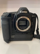 Canon EOS-1N Black 35mm Film SLR Camera Body w/ Power Drive Booster E1