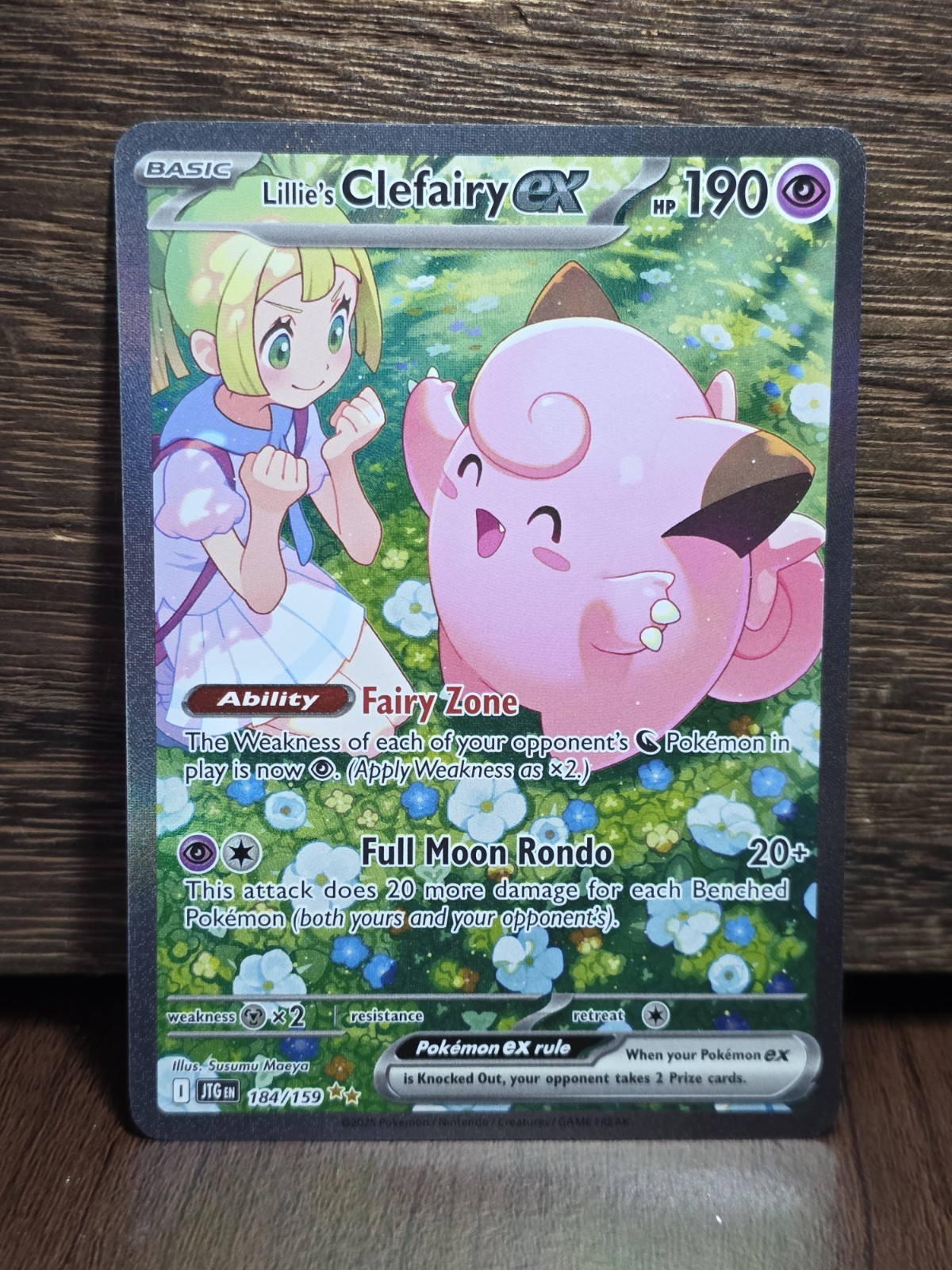Pokémon Lillie's Clefairy ex Journey Together 184/159 Special Illustration - NM