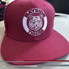 Bayside Tigers Snapback Hat Maroon/White Adjustable One Size Lisa Screech Kelly