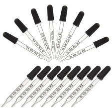 30 Pcs Glass Eye Droppers 1 ml Capacity Pipettes for Essential Oils