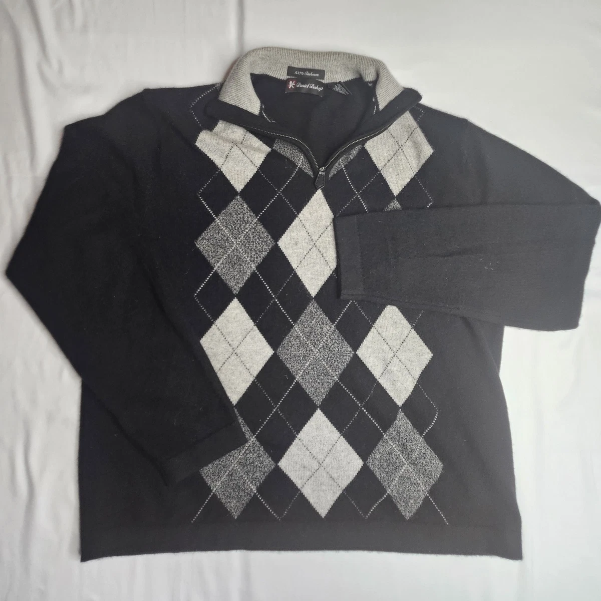Daniel Bishop Cashmere Sweaters for Men 1/2 Zip Features for sale 