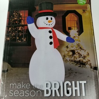 Make the Season Bright Snowman 6  Airblown Jumbo Inflatable Holiday Decor New