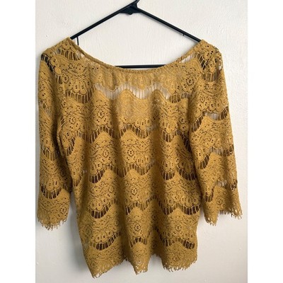Boho Crochet Fall Knit Open Work Back Zip Top Western Cowgirl Fringe Festival