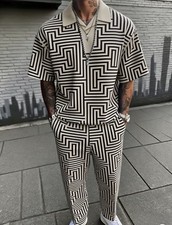 Men's Outfit 2 Piece Set Shirt  Pants Suit PLUS SIZE BIG 4XL