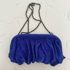 Urban Expressions Irina Blue Rhinestone Clutc...