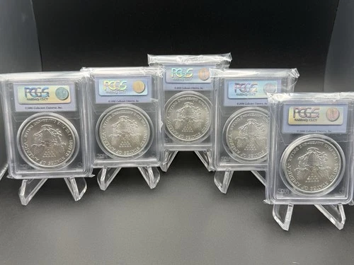 Lot Of 5 - 2006 1oz Silver American Eagle MS69 PCGS First Strike