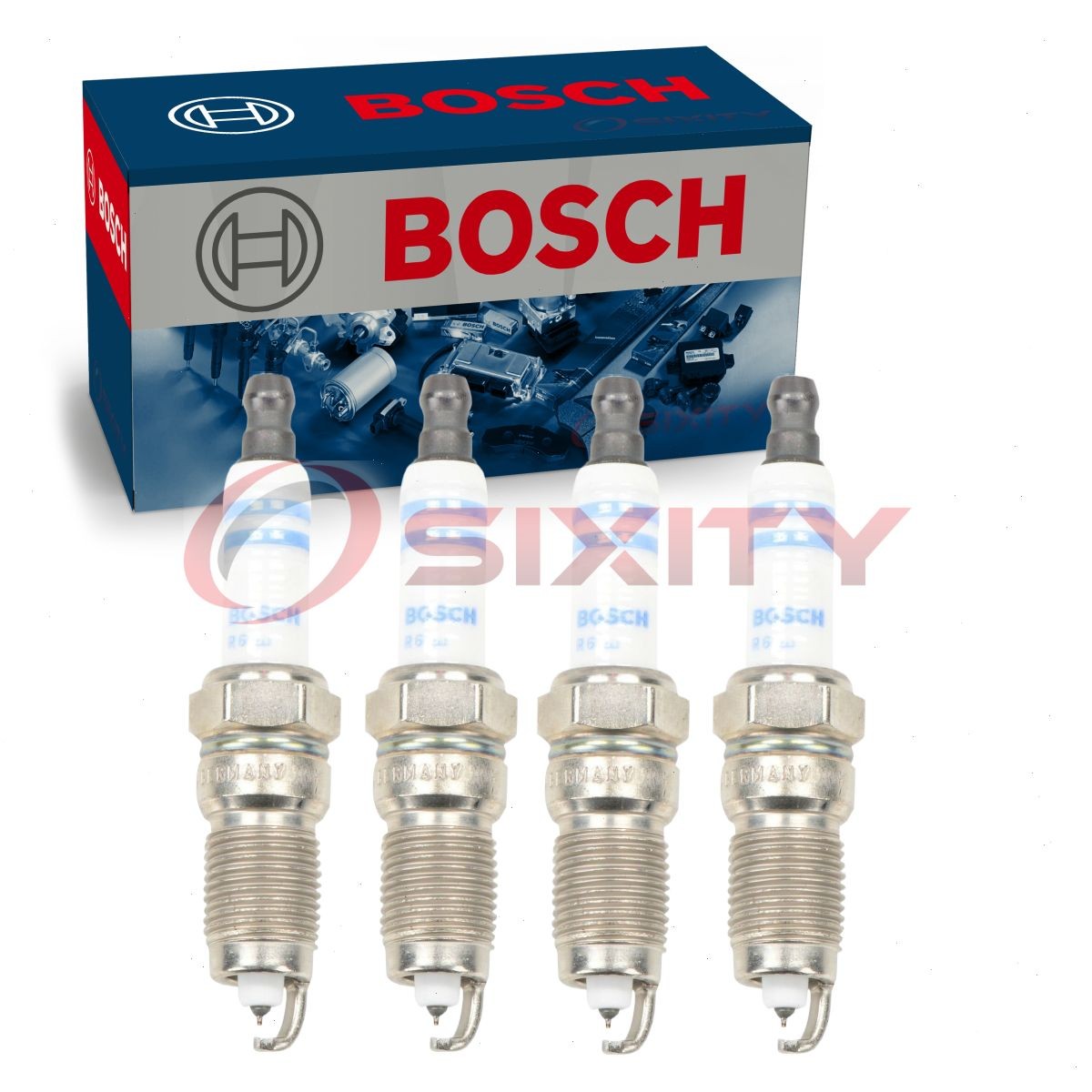 4 pc Bosch Double Iridium Spark Plugs for 1991-1999 Mercury Tracer 1.9L 2.0L gr