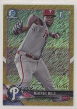 2018 Bowman Chrome Prospects Gold Shimmer Refractor 33/50 McKenzie Mills 0g4