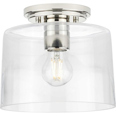 Progress Lighting P350213 Adley 9''W Semi-Flush Bowl Ceiling - Nickel