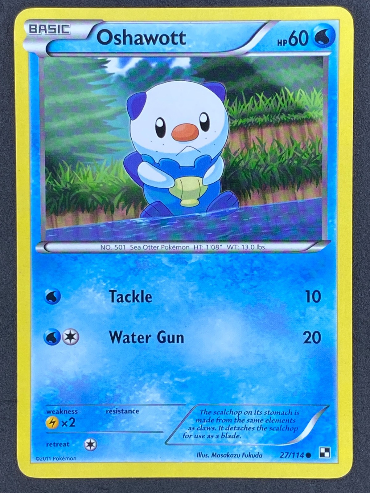 Pokémon Oshawott 27/114 BLW Black & White LP/NM