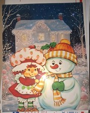 Strawberry Shortcake Winter Glossy Vinyl Sticker 8.5" By 11" Kids Adult Gift