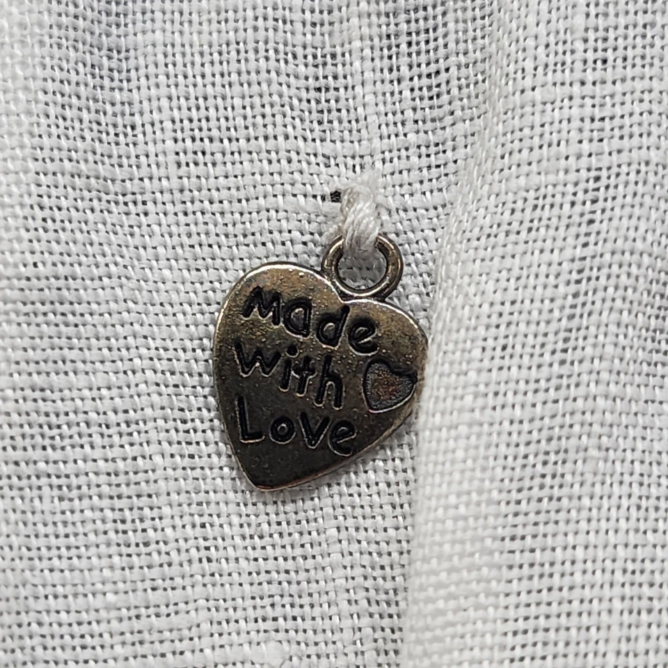 Aura Топ женщин M белый льняной раздельный v-образным вырезом крышка рукав футболка поповер вневременной повседневный - Изображение 3 из 4