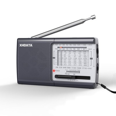 XHDATA D219 Radio Portable AM FM Small Battery Operated Radio w/ Great Reception