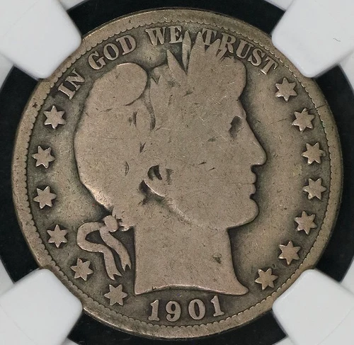 1901 S BARBER HALF DOLLAR NGC G 6 NICE AND NATURAL LOW MINTAGE TOUGH BETTER DATE