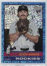 2025 Topps Heritage High Number Chrome Light Blue Sparkle Zach Agnos #541 1io1