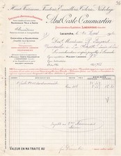 21 LACANCHE fonderie COSTE CAUMARTIN 1910 facture