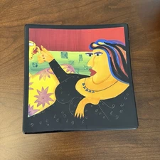 Naylor Designs Henriksen Imports Handpainted Decorative Plate 2004 Lady w/Coffee