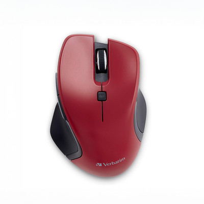 NEW IN PACKAGE Verbatim USB-C Wireless Mouse in Red with Blue LED Tracking