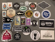 Brewery stickers pin coaster temporary tattoos Dogfish Head Bell's Angel City