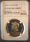 1999S SILVER Proof 70 Ultra Cameo Kennedy Half Dollar - FREE SHIPPING