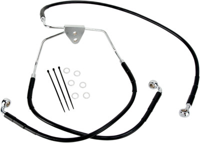 Drag Specialties 1741-2510 Extended Stainless Steel Front Brake Line Kit 15 3...