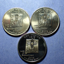 2008-P/D/S New Mexico Washington Clad Quarter "Set"
