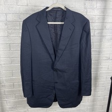 Ermenegildo Zegna Wool Blazer Mens Size 56 US 46 Navy Blue Workwear Gentleman