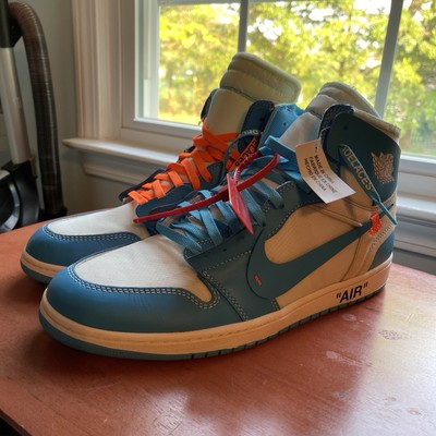 Air Jordan Off White UNC Powder Blue Used Size 15 884499161196|