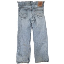 Levis 550 Mens Blue Jeans Light Wash Relaxed Fit Denim Size 36x30