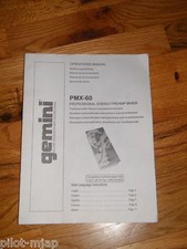 "GEMINI PBX-60" Original Operations MANUAL