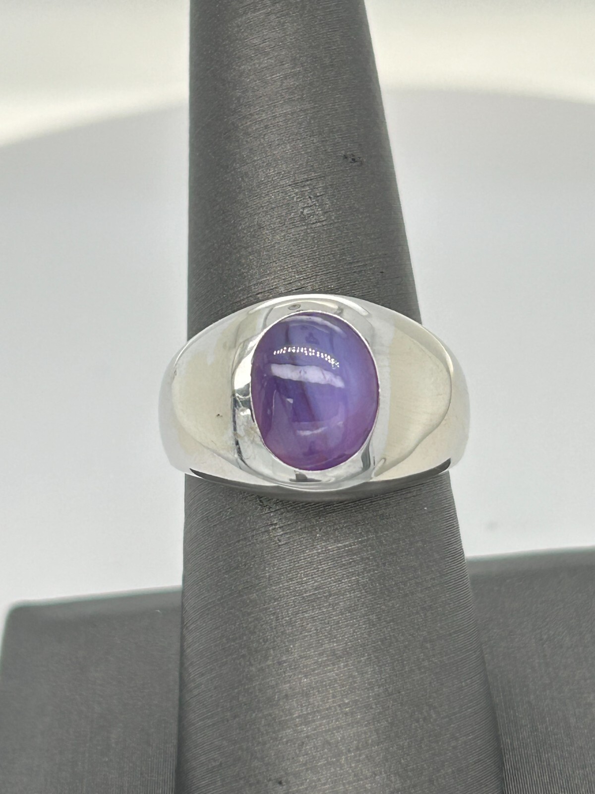 14K White Gold Star Ruby Ring - image 5