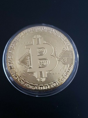 1x Bitcoin Rare 1 oz .999 Pure Solid Gold Plated Coin ...