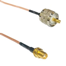 RG316 PL259 UHF Male to SMA FEMALE RF Cable Rapid-SHIP LOT