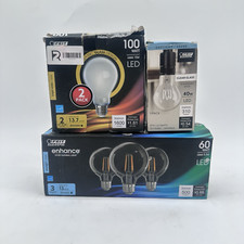Lot Of 6 Feit Electric Dimmable/Filament Bulbs-100W, 40W,60W G25,A19,A21 READ